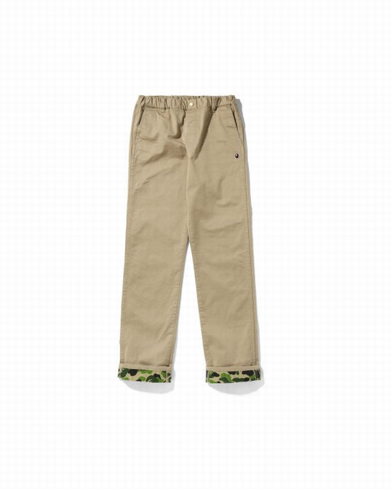 Beige Bape ABC Camo Cuffed JR Kids' Pants | ZA-92465