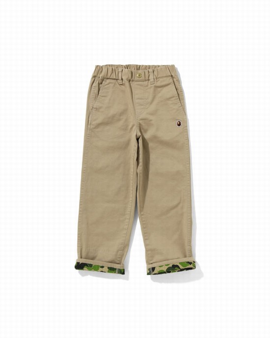 Beige Bape ABC Camo Cuffed Kids' Pants | ZA-62051