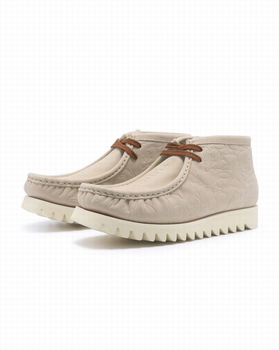 Beige Bape Manhunt #1 Men's Boots | ZA-40517