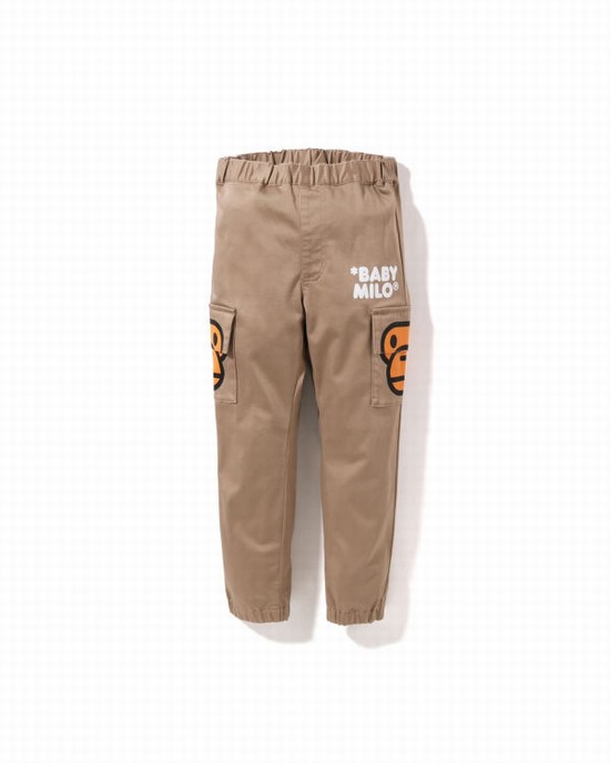 Beige Bape Milo Side Pocket Face Kids' Pants | ZA-25068