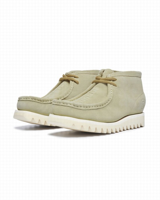 Beige Bape Suede Manhunt M2 Men's Boots | ZA-12340