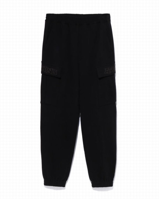 Black Bape 6 Pocket Relaxed Fit Men's Sweatpants | ZA-54936