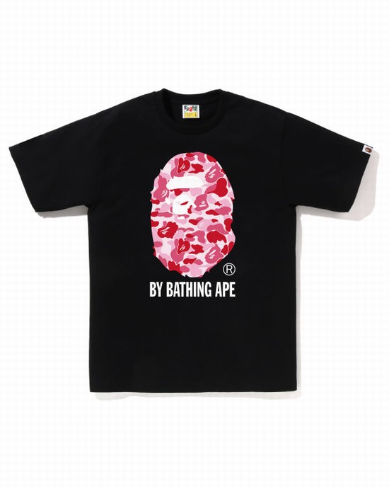 Black Bape ABC Camo By Bathing Ape Men's T Shirts | ZA-72861