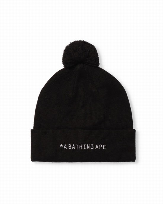 Black Bape A Bathing Ape Men's Beanie | ZA-64937