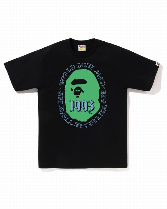 Black Bape Ape Head 1993 Men's T Shirts | ZA-70863