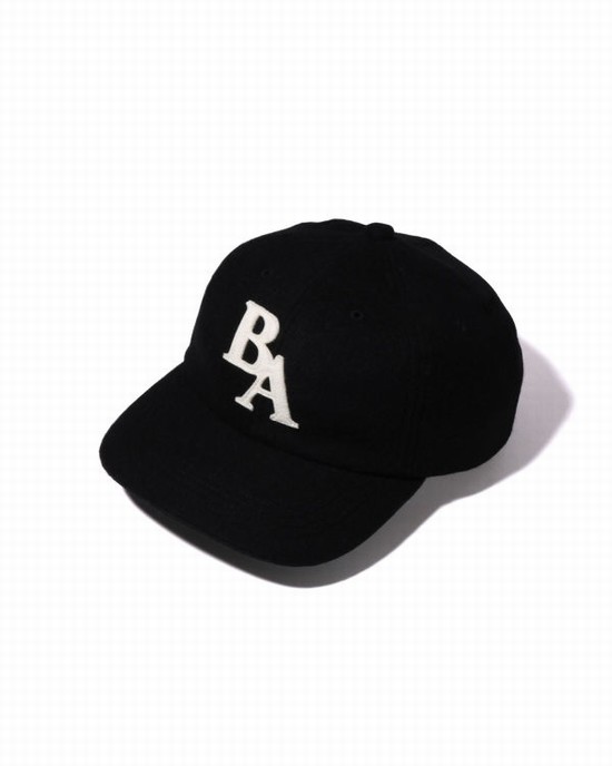 Black Bape Ape Head Melton Panel Men's Caps | ZA-19602