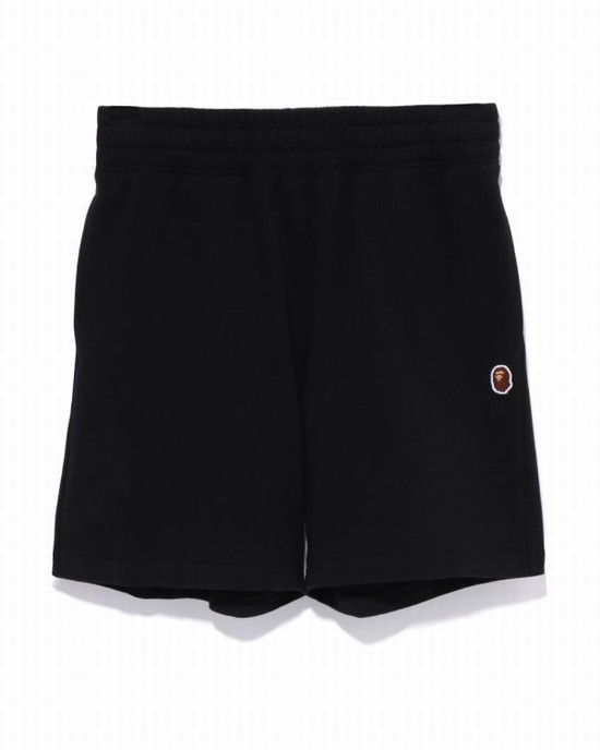 Black Bape Ape Head One Point Oversized Women's Shorts | ZA-73620