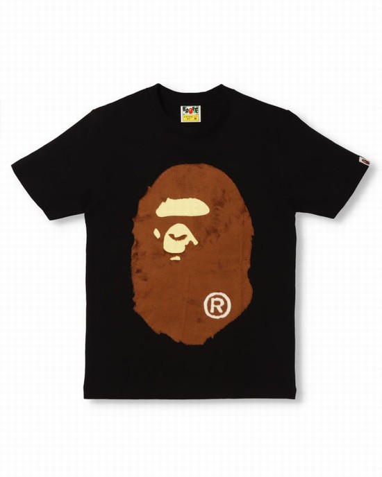 Black Bape BOA Big Ape Head Women's T Shirts | ZA-04951