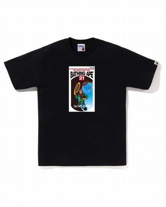 Black Bape Bathing Ape Men's T Shirts | ZA-29407