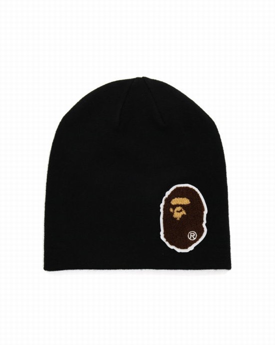 Black Bape Big Ape Head Men's Caps | ZA-53427