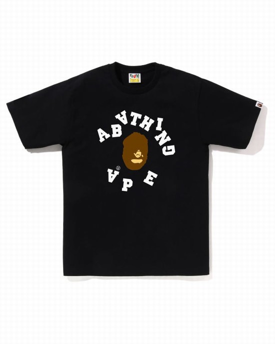 Black Bape Broken College Men's T Shirts | ZA-50217