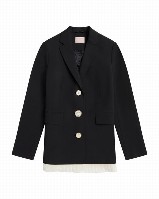 Black Bape Buttoned blazer Women's Jackets | ZA-02913