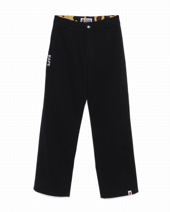 Black Bape Chino Work Women's Pants | ZA-78091