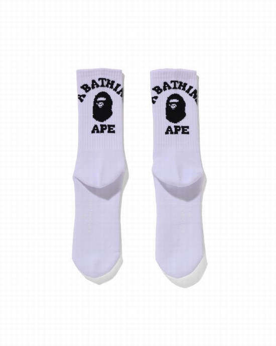 Black Bape College Men's Socks | ZA-76935