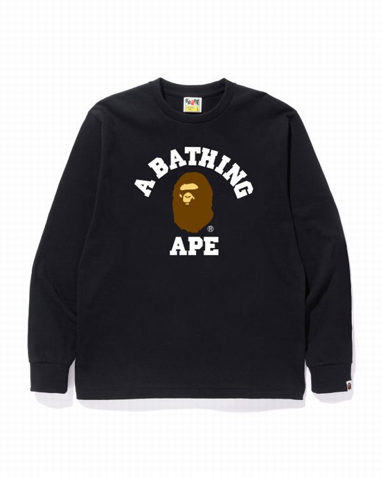 Black Bape College Men's T Shirts | ZA-48950