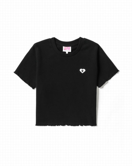 Black Bape Cropped logo Women's Blouse | ZA-78503