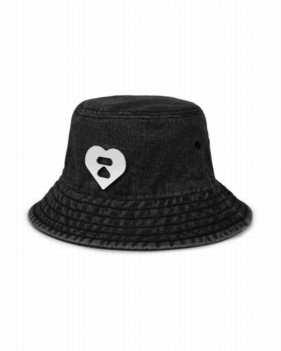 Black Bape Denim bucket Women's Hats | ZA-40193