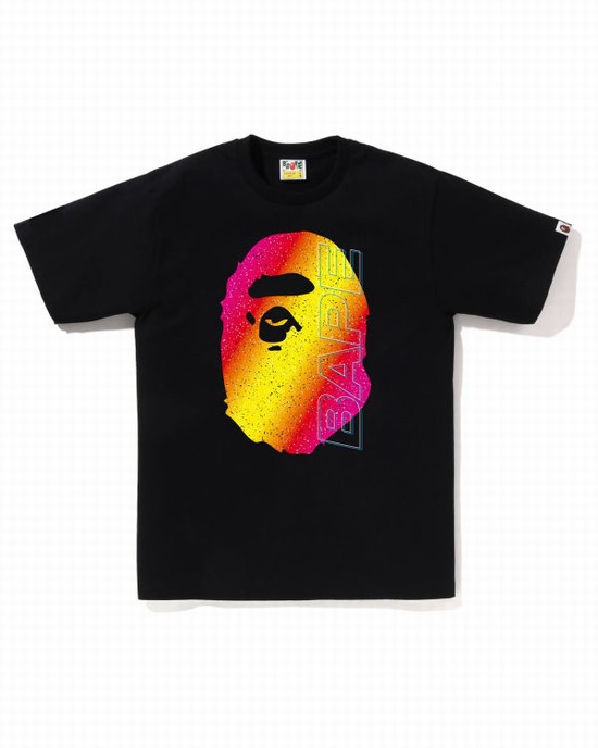 Black Bape Electro Neon Men's T Shirts | ZA-13864