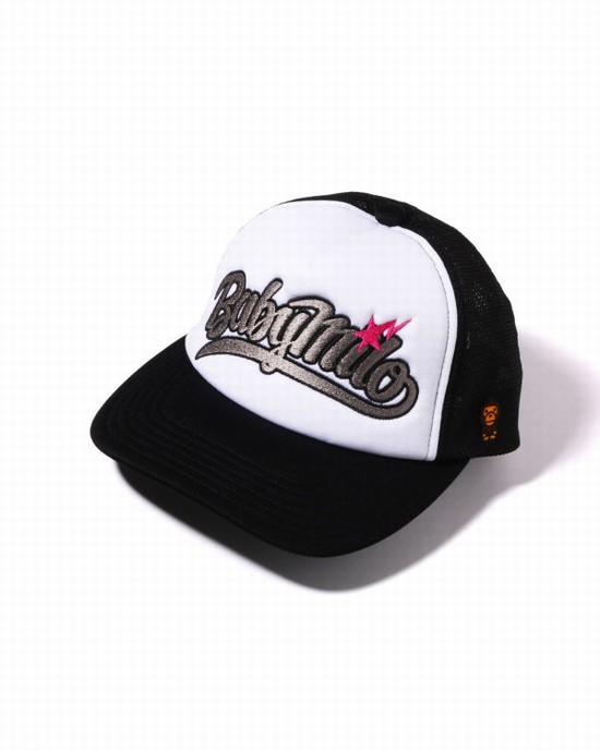 Black Bape Milo Embroidery Mesh Women's Caps | ZA-87601