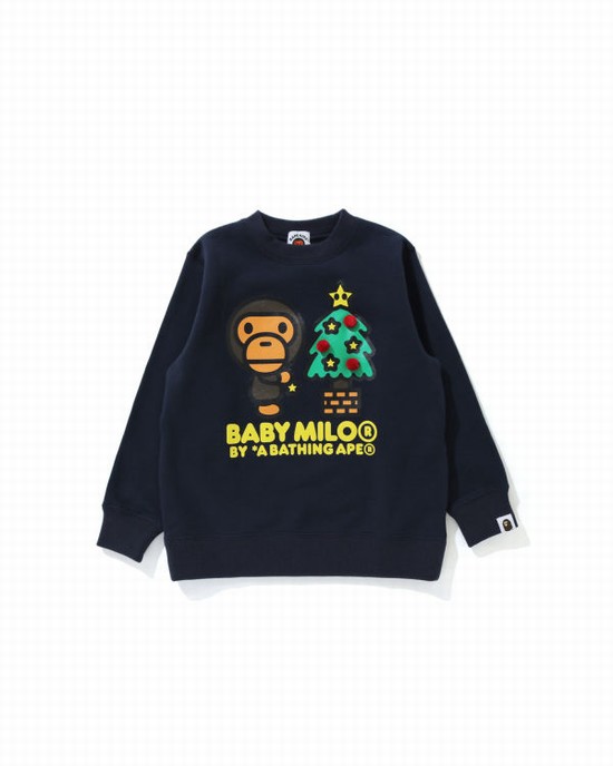 Black Bape Milo Glow In The Dark STA L/S Kids' T Shirts | ZA-64857