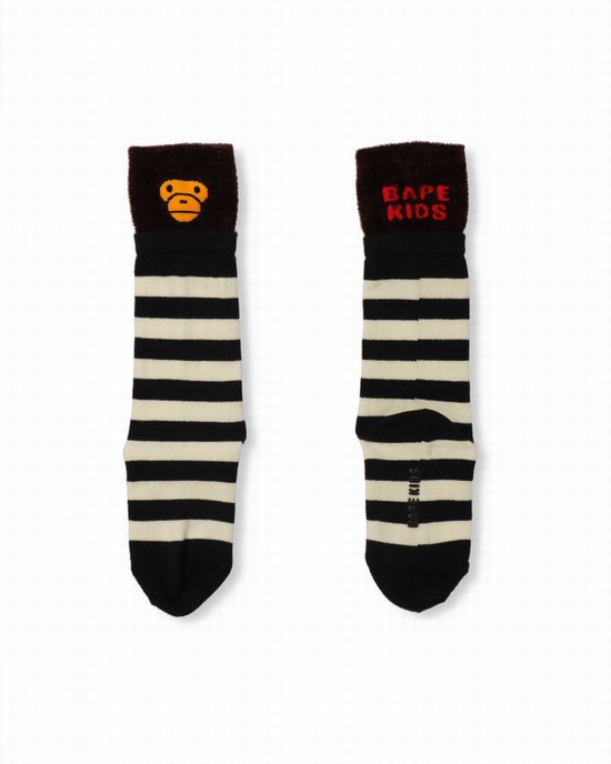 Black Bape Milo Layered Kids' Socks | ZA-35694