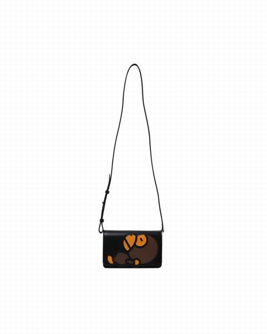 Black Bape Milo Leather Women's Shoulder Bags | ZA-86190