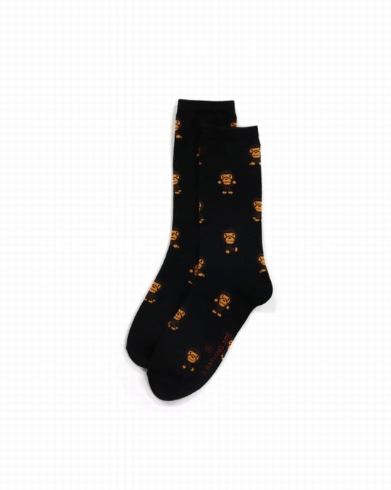 Black Bape Milo Women's Socks | ZA-07289