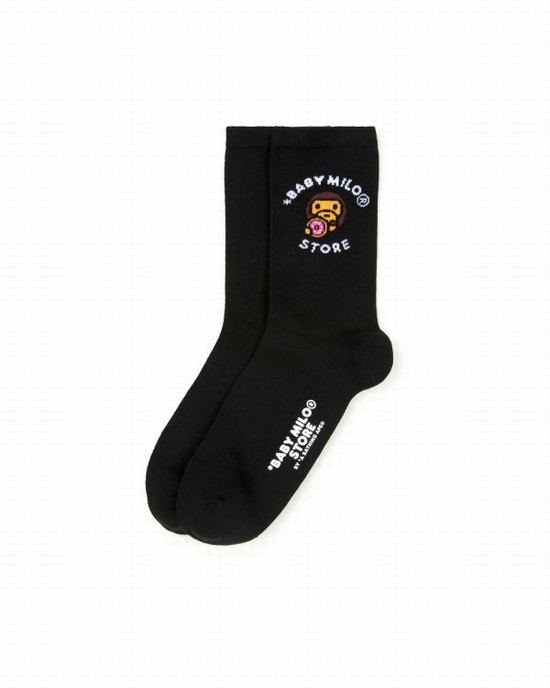 Black Bape Milo Women's Socks | ZA-17953