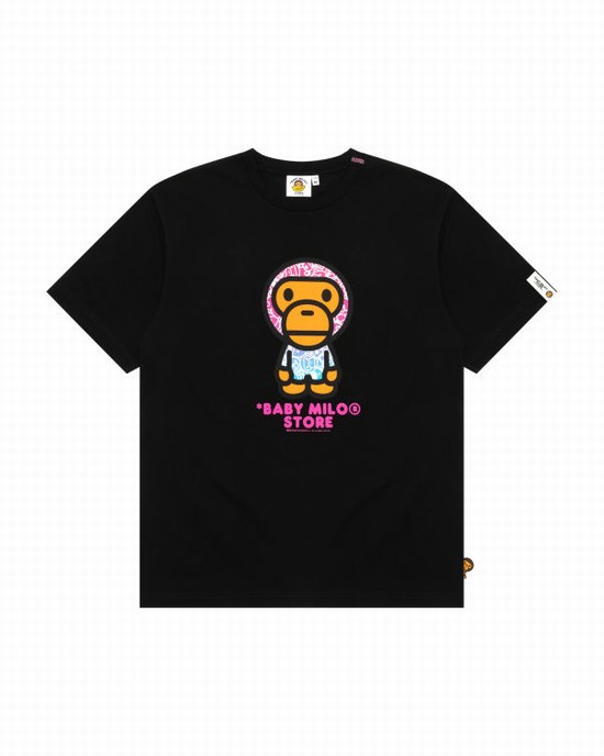 Black Bape Milo Women's T Shirts | ZA-36214