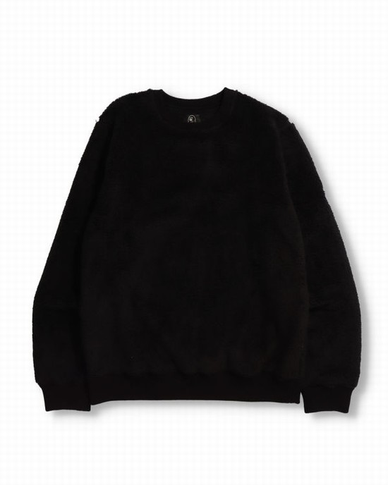 Black Bape Mr Boa crew neck Men's Sweatshirts | ZA-53607