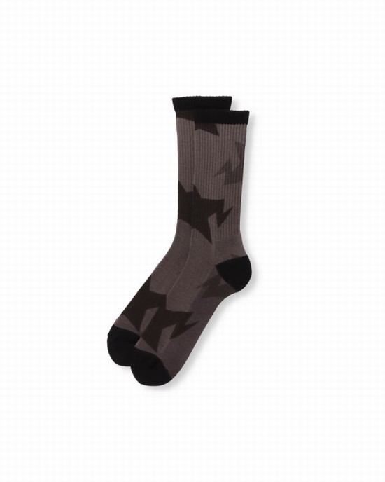 Black Bape STA Pattern Men's Socks | ZA-42739