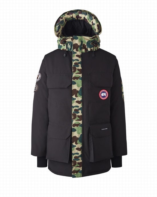 Black Bape X Canada Goose X Concepts ABC Camo Expedition Men's Parka | ZA-70694