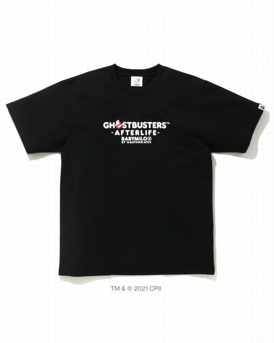 Black Bape X Ghostbusters Milo Men's T Shirts | ZA-61572