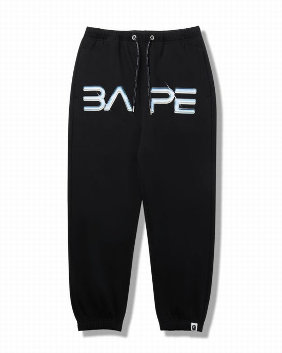 Black Bape X Hajime Sorayama Logo Men's Sweatpants | ZA-90346