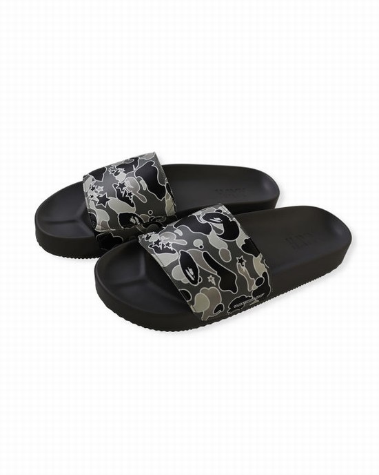 Black Bape X Hayn STA Camo Men's Sandals | ZA-43261