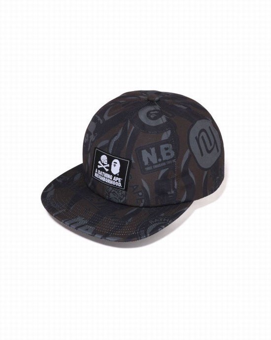 Black Bape X NBHD Men's Caps | ZA-09512