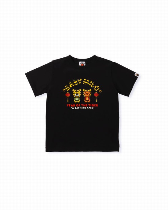 Black Bape Year Of The Tiger Milo Kids' T Shirts | ZA-43918