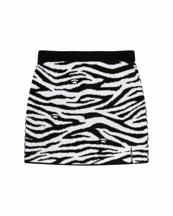 Black Bape Zebra pattern Women's Skirts | ZA-38021