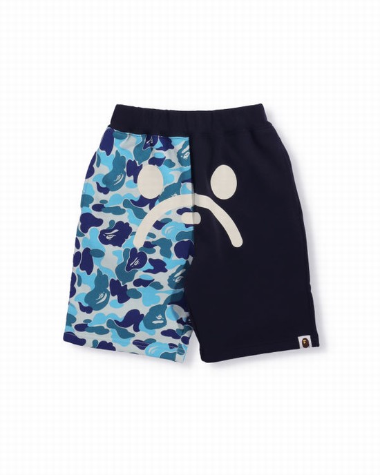 Blue Bape ABC Camo Milo Face Kids' Shorts | ZA-61205