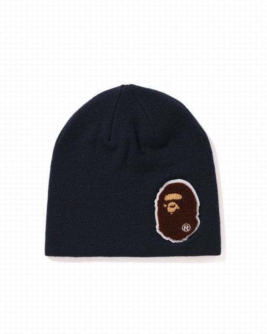 Blue Bape Big Ape Head Men's Caps | ZA-74610