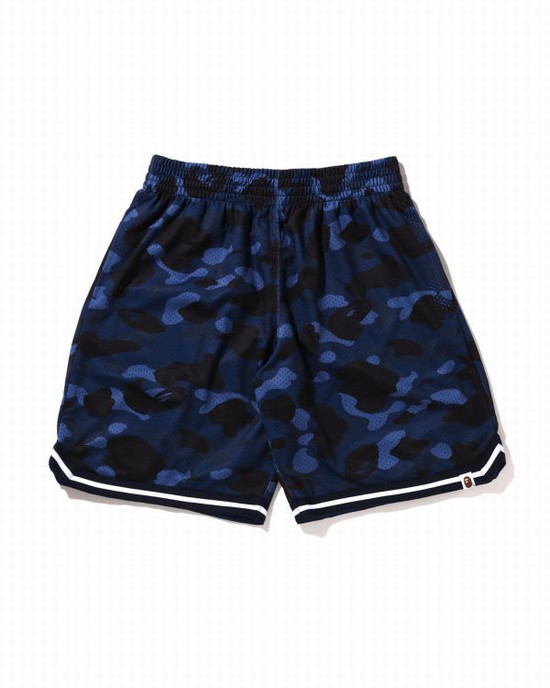 Blue Bape Color Camo Wide Fit Basketball Men's Shorts | ZA-35867