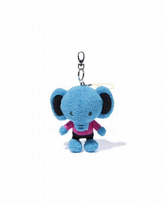 Blue Bape Eleph plush Men's Key Rings | ZA-78940