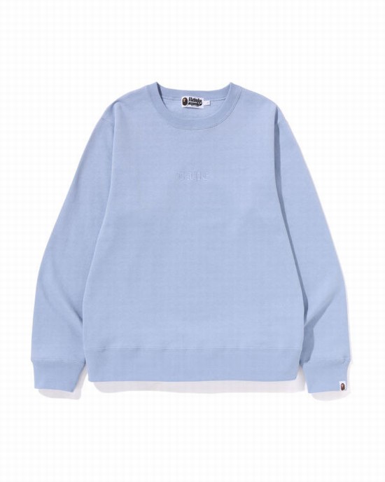 Blue Bape Japan Culture Sumo Crewneck Men's Sweatshirts | ZA-41368