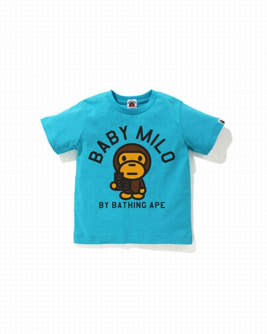 Blue Bape Milo Chocolate Kids' T Shirts | ZA-96801