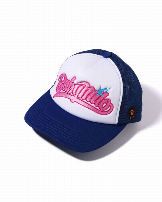 Blue Bape Milo Embroidery Mesh Women's Caps | ZA-40718