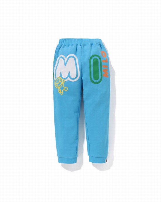 Blue Bape Milo Font Kids' Sweatpants | ZA-08567