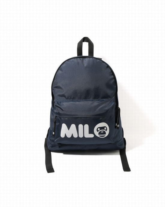 Blue Bape Milo Happy New Year 2022 Kids' Backpacks | ZA-25846