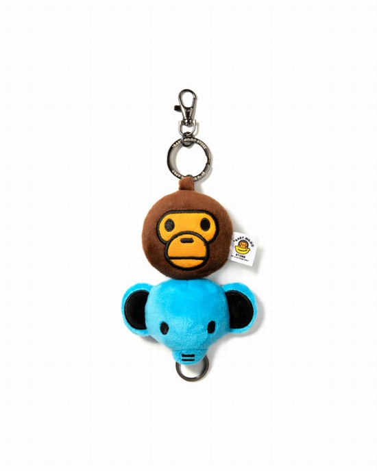 Blue Bape Milo Plush Men's Key Rings | ZA-27619