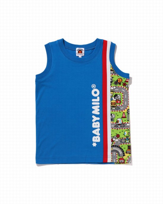 Blue Bape Milo Racing Kids' Vest | ZA-31846