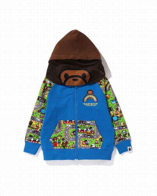 Blue Bape Milo Racing Milo Face Kids' Hoodie | ZA-96058